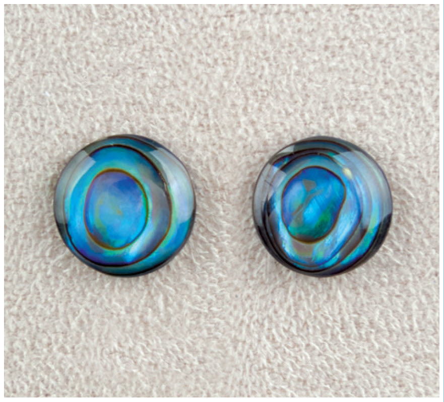 Classic Sterling Silver Beaded Bar and Blue Opal Earrings ユニ